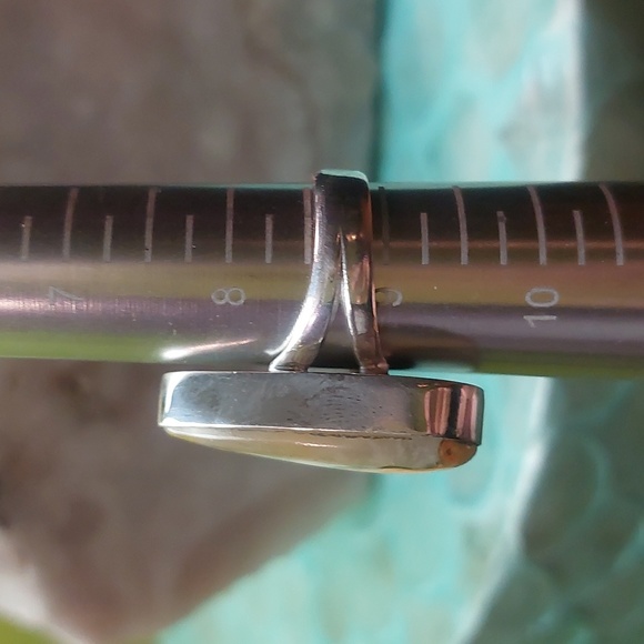 Bumblebee Jasper Teardrop Shaped Ring Size 8.75 - Picture 7 of 7